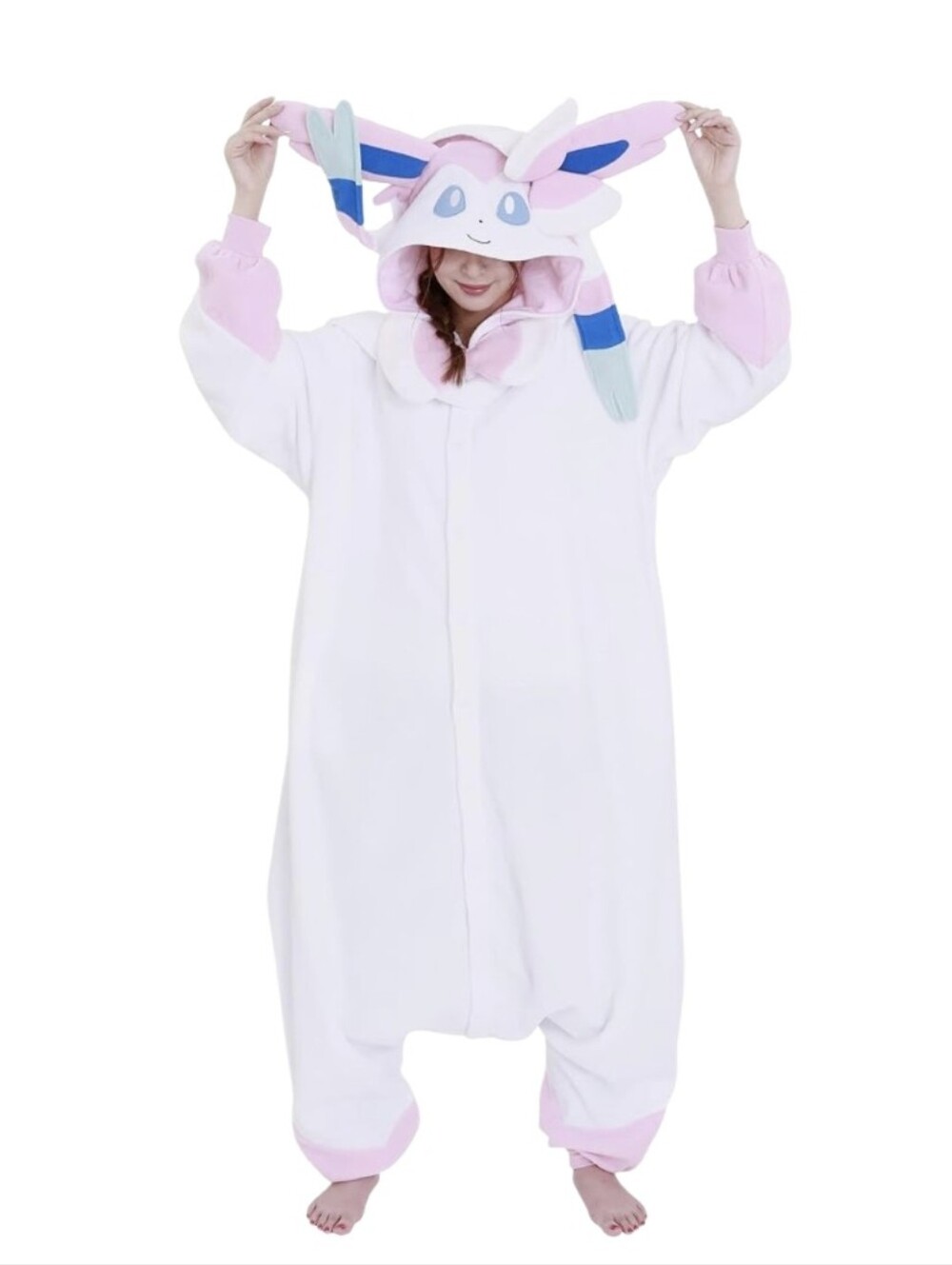 SAZAC Sylveon Pokemon Kigurumi Adult Onesie Luxurious Halloween Costume One Size